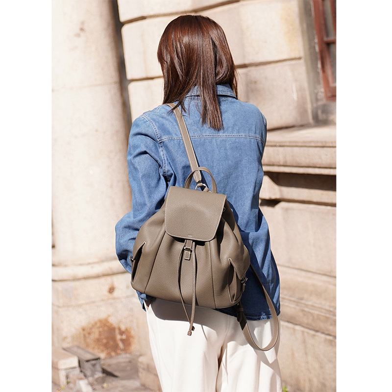 Leather Work Womens Backpack - Fashion Casual Shoulder Bag Women Work