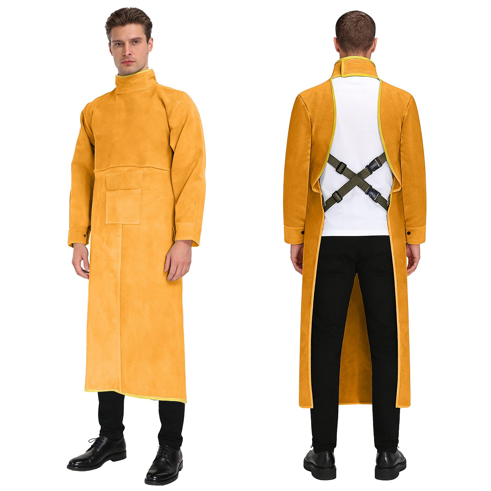 Leather Work Overalls - Adults Unisex Electric Welding Protective Apron