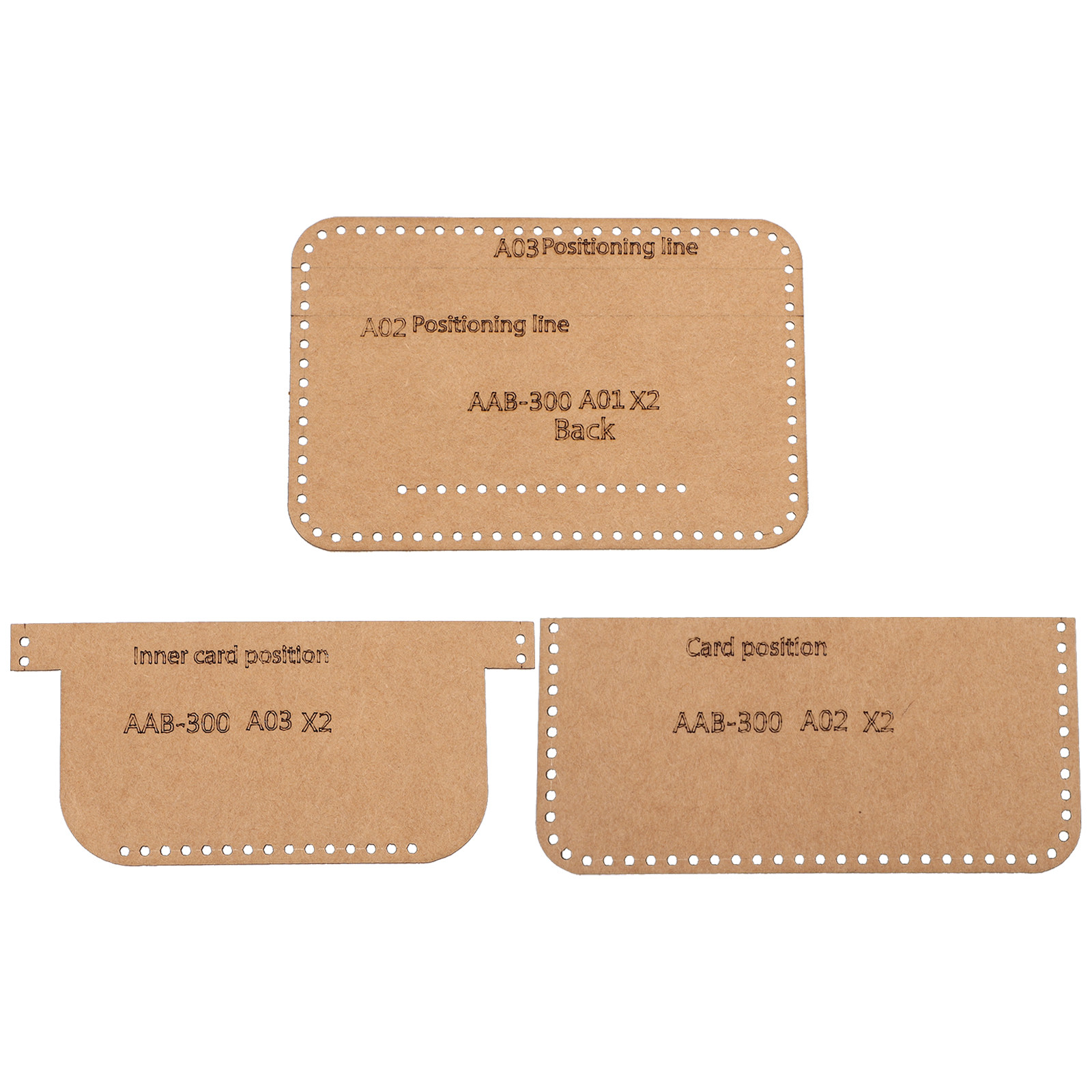 Leatherwork Templates - 1Set Universal Wallet Pattern Template Kraft