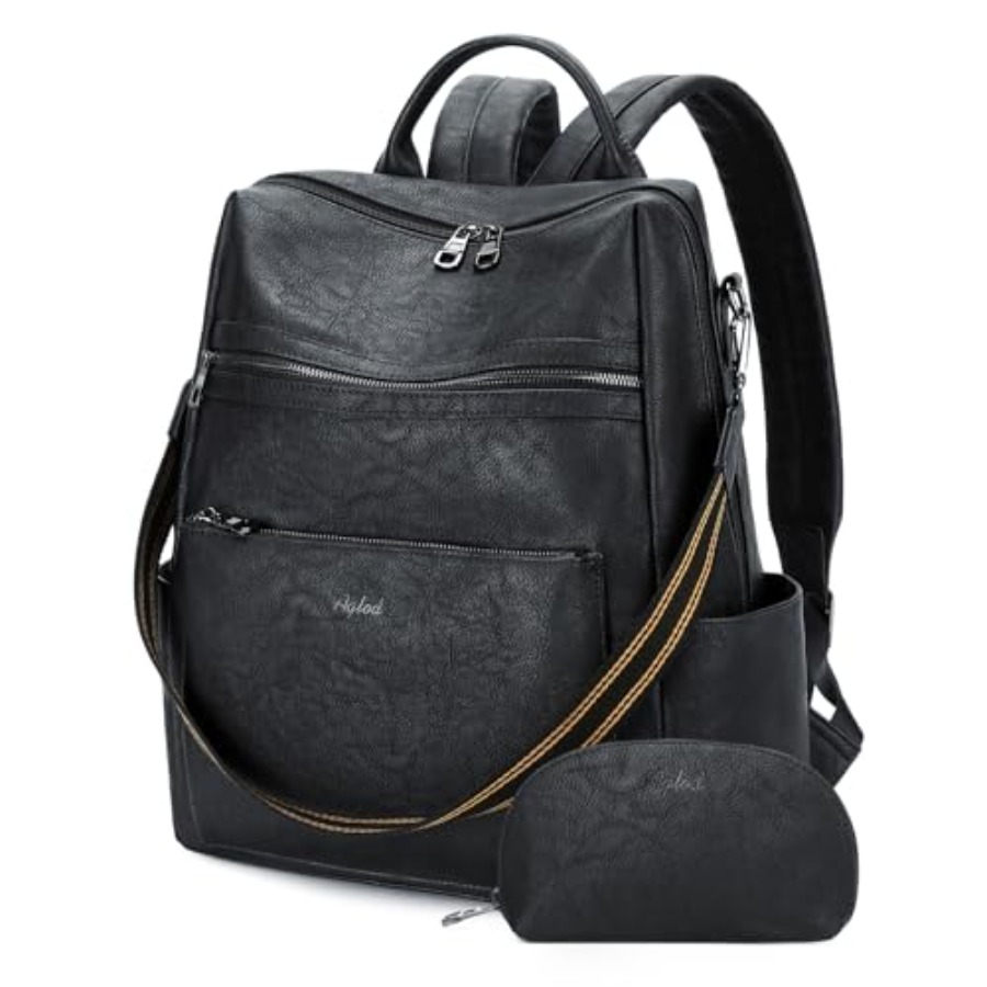 Leather Work Womens Backpack - Vegan Leather Laptop Backpack for Women