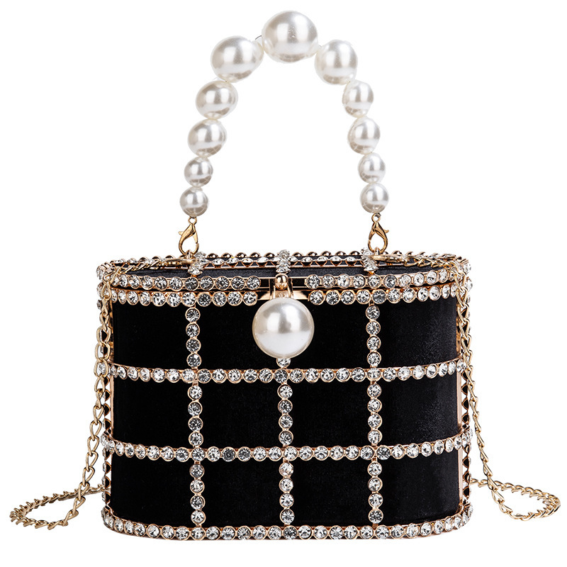 Leatherwork Rivets - Luxury Diamond Metal Bucket Pearl Handle