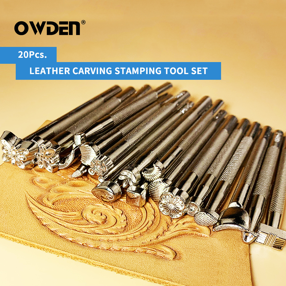 Leather Stamp Set - OWDEN 20Pcs Leather Carving Stamping Tool