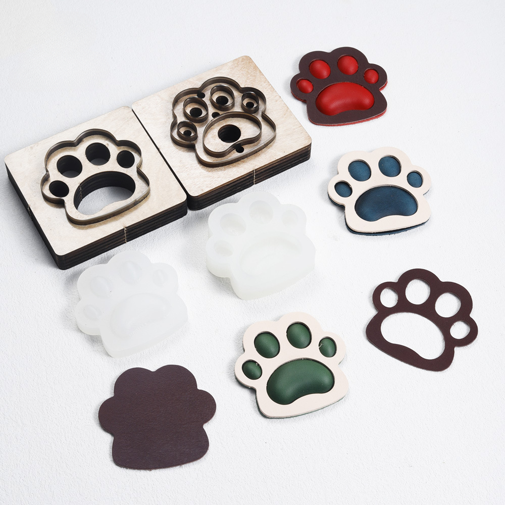 Dog Paw Shaped Leather Cutting - огляд і ціна Leatherwork Templates