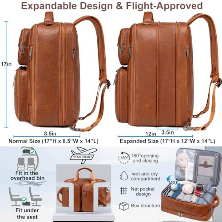weiatas 3-in-1 Vegan Leather C - огляд і ціна Leather Work Womens Backpack