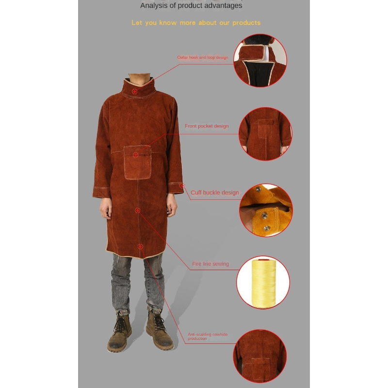 Welder Protective Cover Cowhid - огляд і ціна Leather Work Overalls