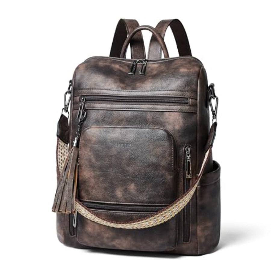 Vegan Leather Laptop Backpack  - огляд і ціна Leather Work Womens Backpack