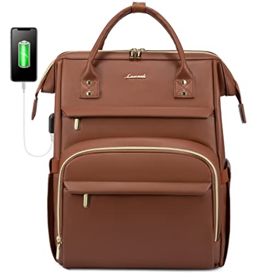 Leather Laptop Backpack for Wo - огляд і ціна Leather Work Womens Backpack