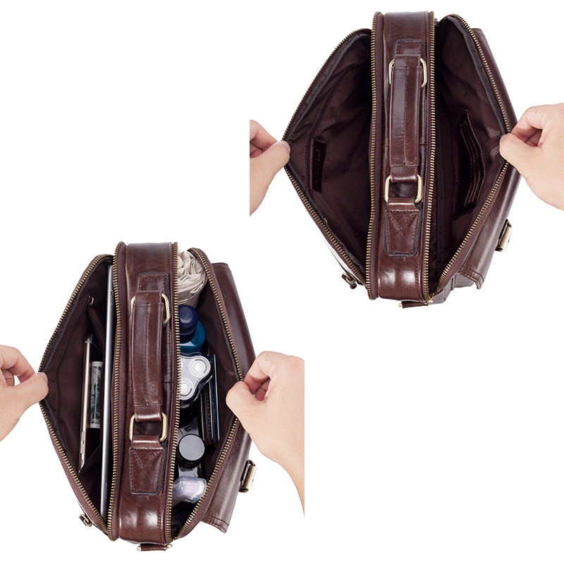 Men's Genuine Leather Shoulder - огляд і ціна Leather Work Handbag