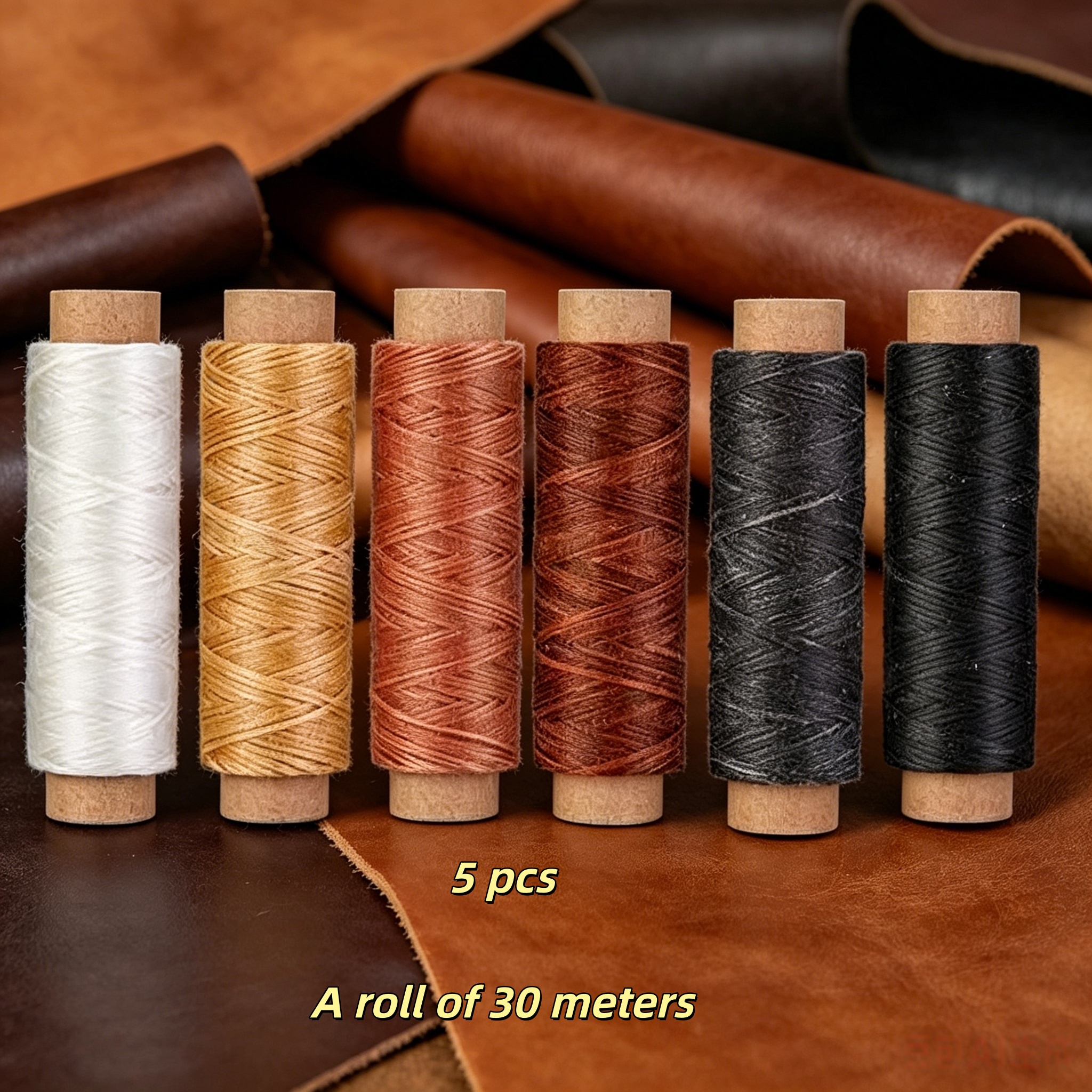 Portable leather tool set, lea - огляд і ціна Waxed Thread Linen
