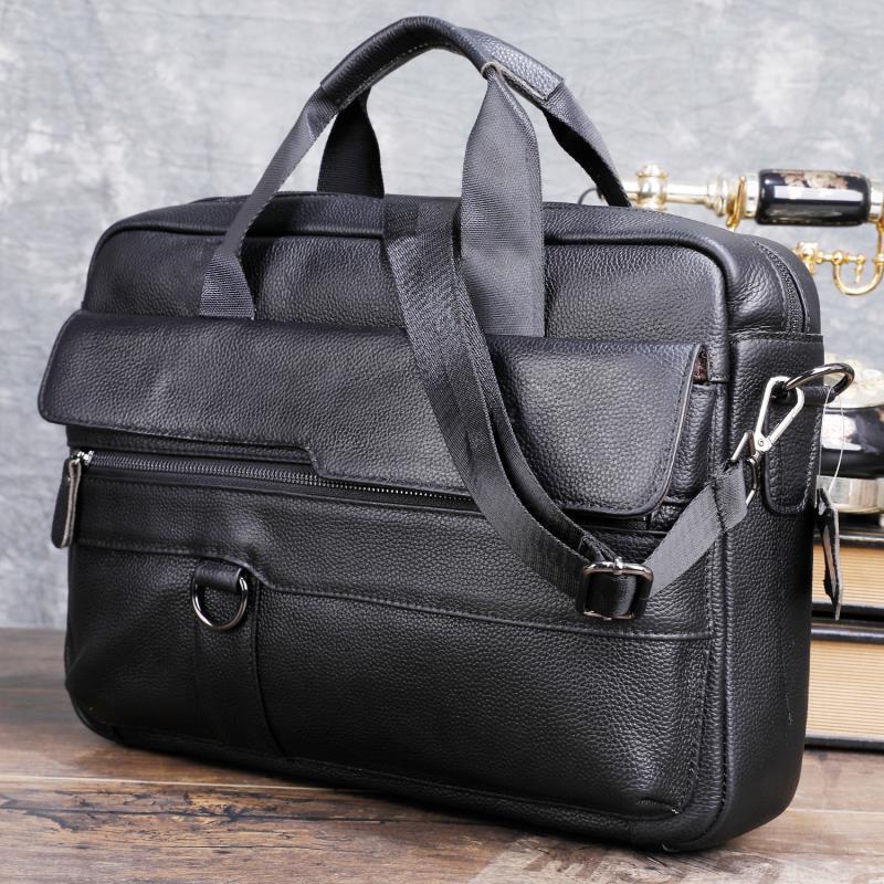 Large Men's Genuine Leather Ha - огляд і ціна Leather Work Handbag