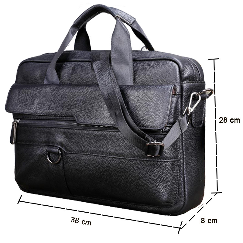 Large Men's Genuine Leather Ha - огляд і ціна Leather Work Handbag