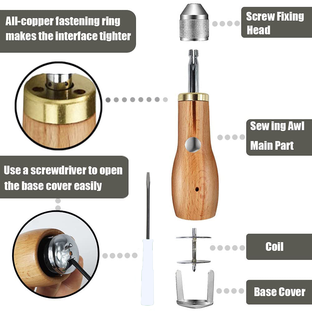 Leather Sewing Awl Thread Kit  - огляд і ціна Waxed Thread Linen