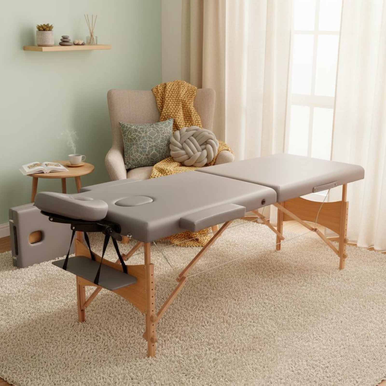 Portable Massage Table PU Leat - огляд і ціна Upholstery Leather Work