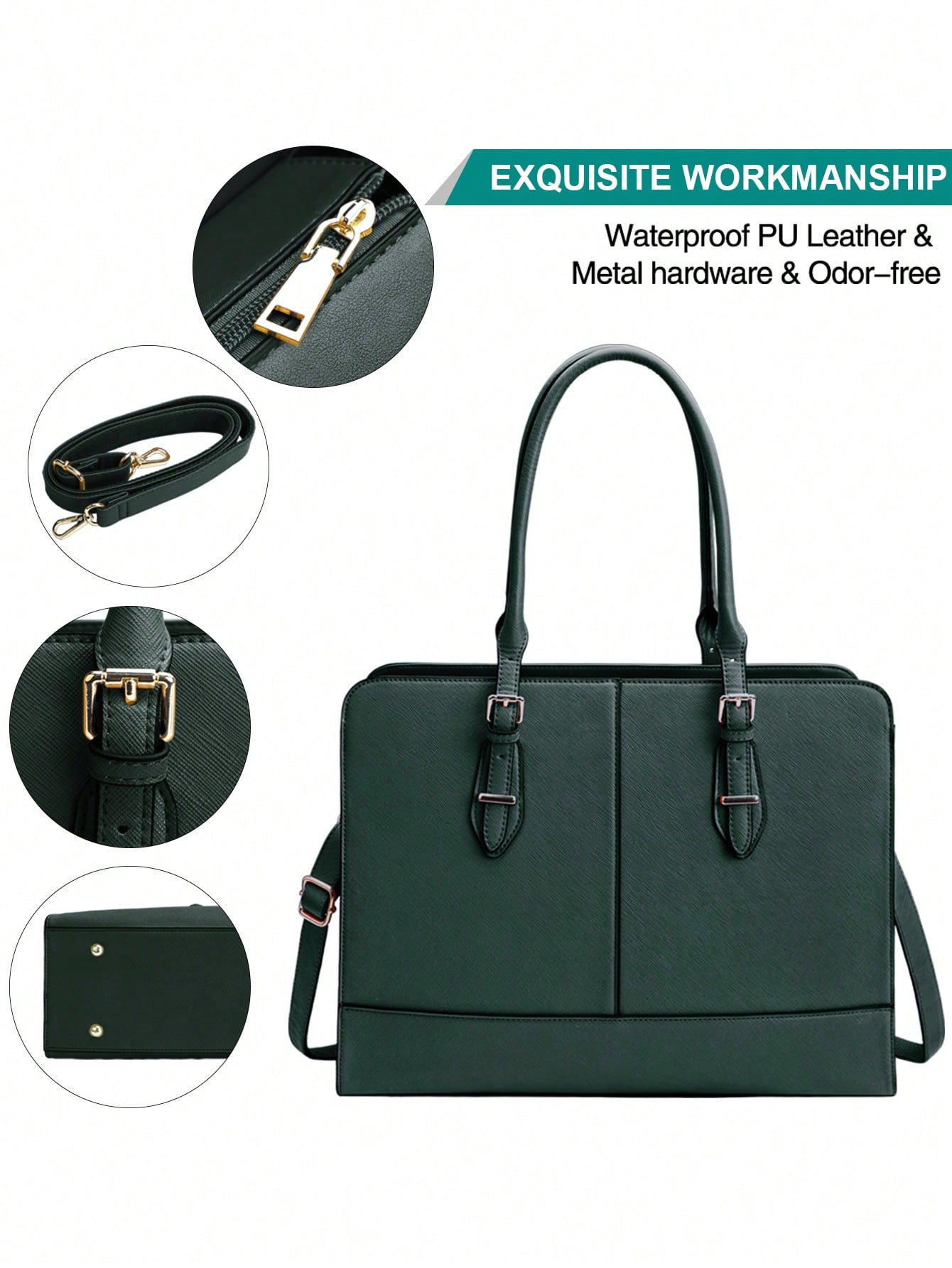 15.6 Inch Leather Laptop Tote  - огляд і ціна Leather Work Handbag