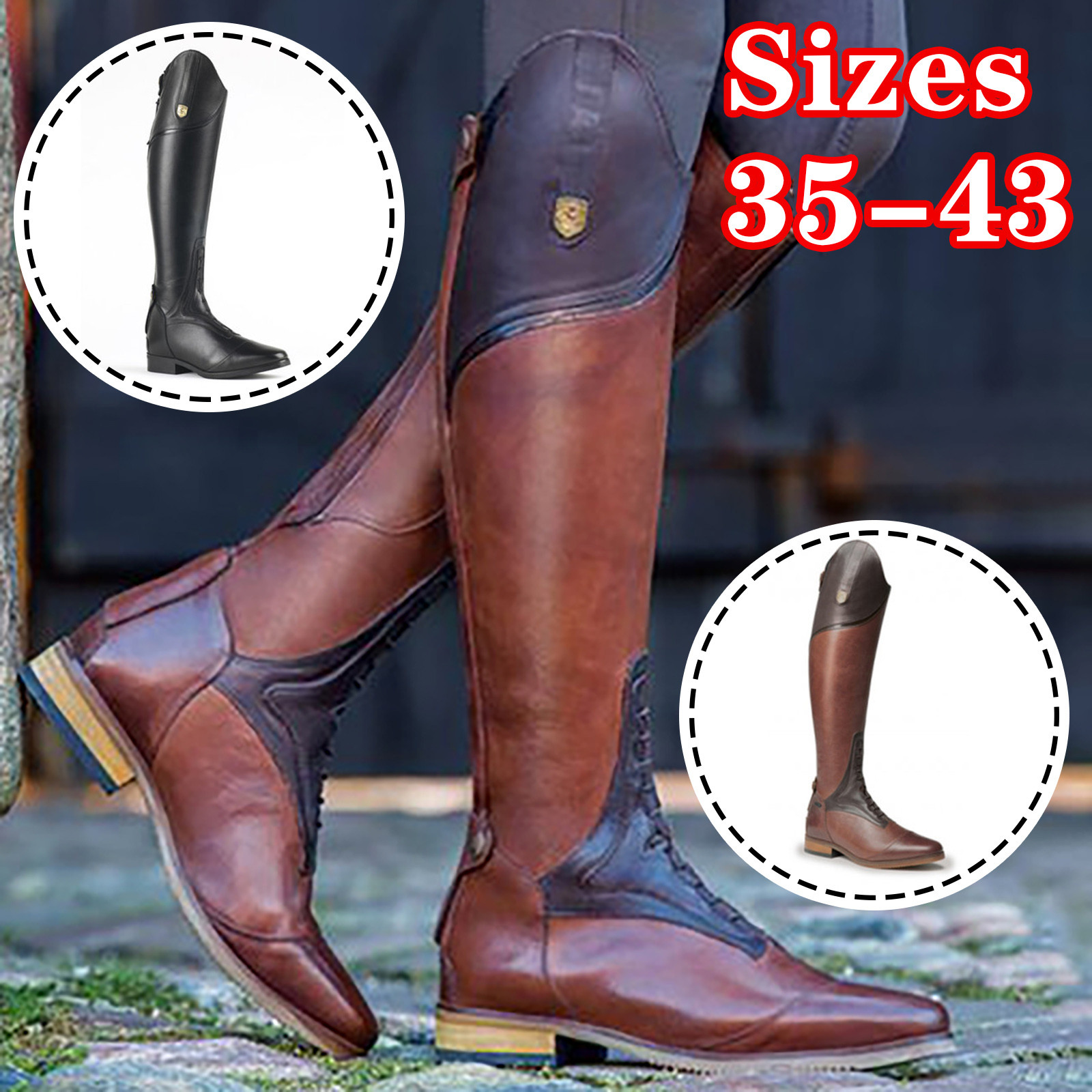 Knee High Boot Casual Boot Fas - огляд і ціна Leatherwork Rivets