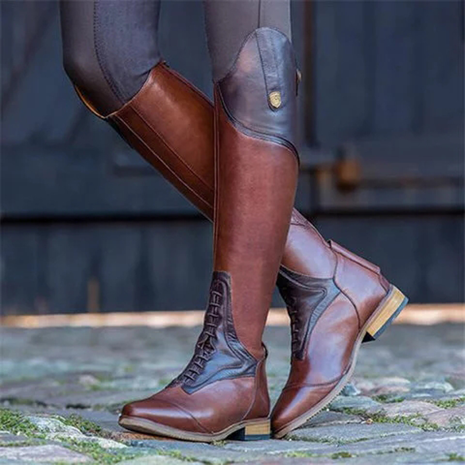 Knee High Boot Casual Boot Fas - огляд і ціна Leatherwork Rivets