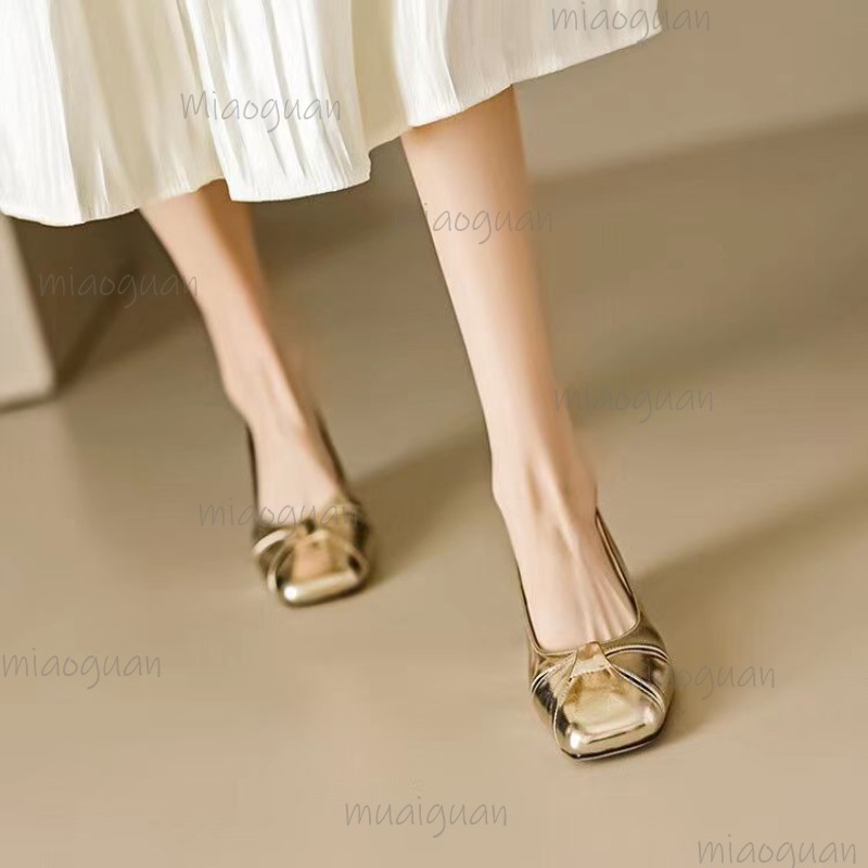 Cover Toe Low Heel Pumps Women - огляд і ціна Leather Work Heels