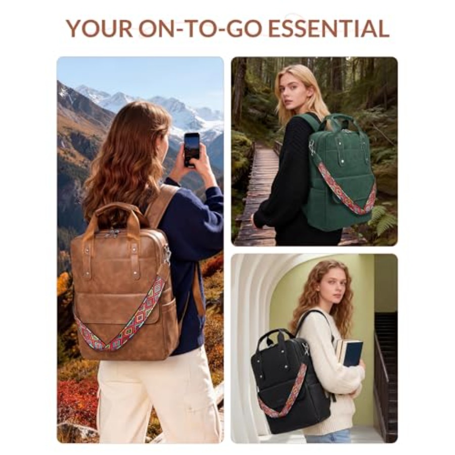 Leather Laptop Backpack 15.6 I - огляд і ціна Leather Work Womens Backpack