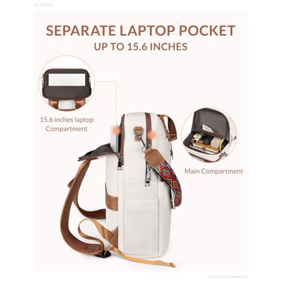 Leather Laptop Backpack 15.6 I - огляд і ціна Leather Work Womens Backpack