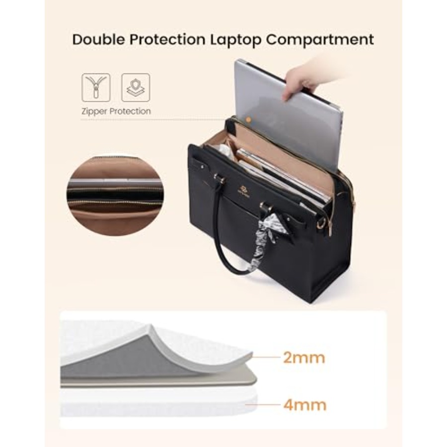 LOVEVOOK Laptop Tote Bag for W - огляд і ціна Leather Work Womens Backpack