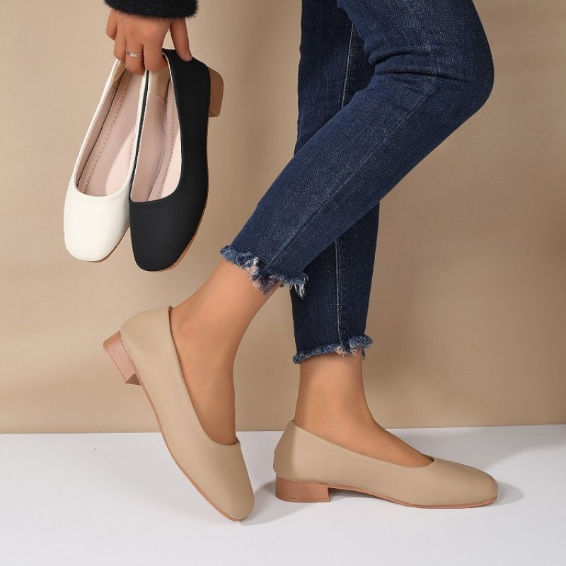 Soft Leather Round Toe Slip-On - огляд і ціна Leather Work Heels