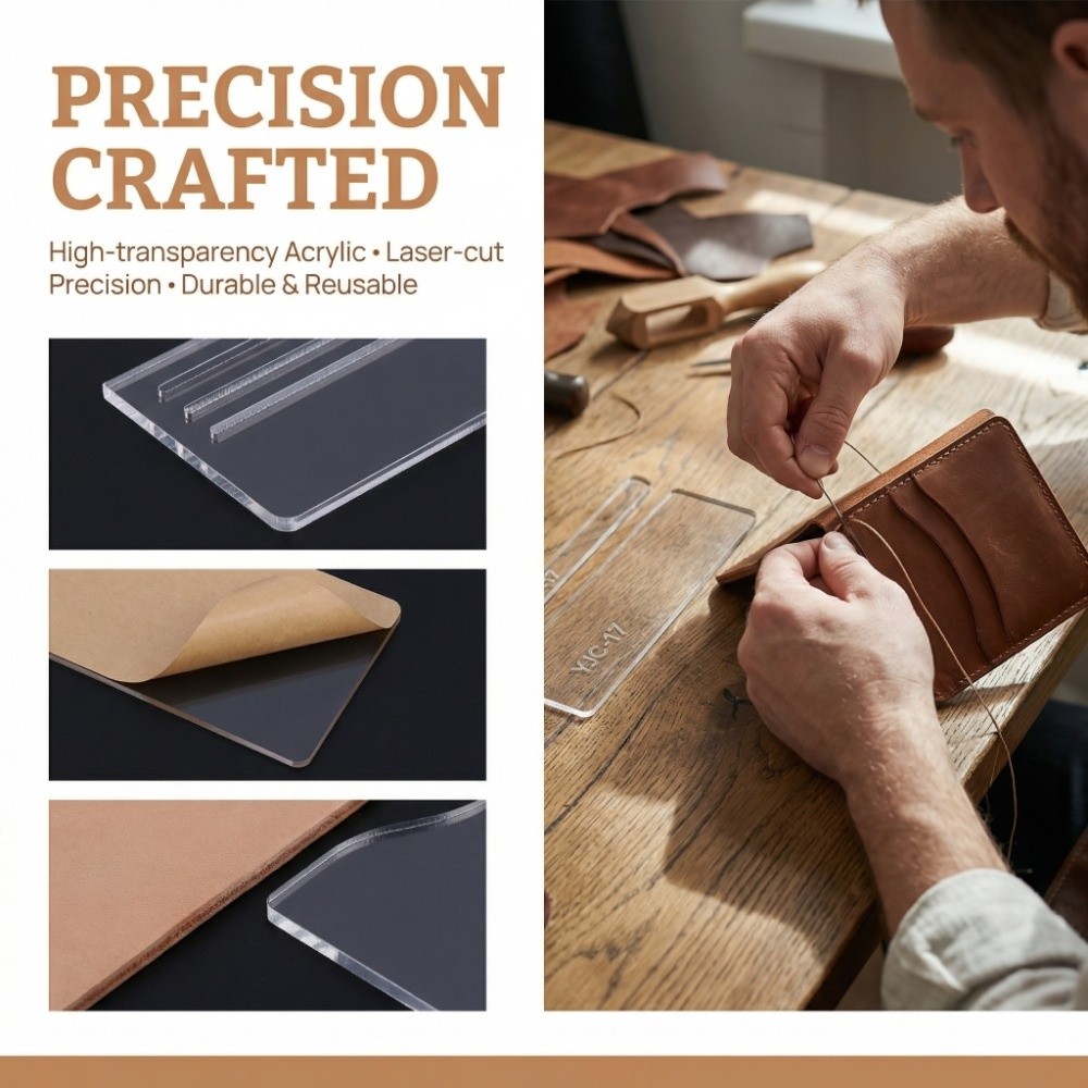 13Pcs YJC-17 Wallet Template A - огляд і ціна Leatherwork Templates