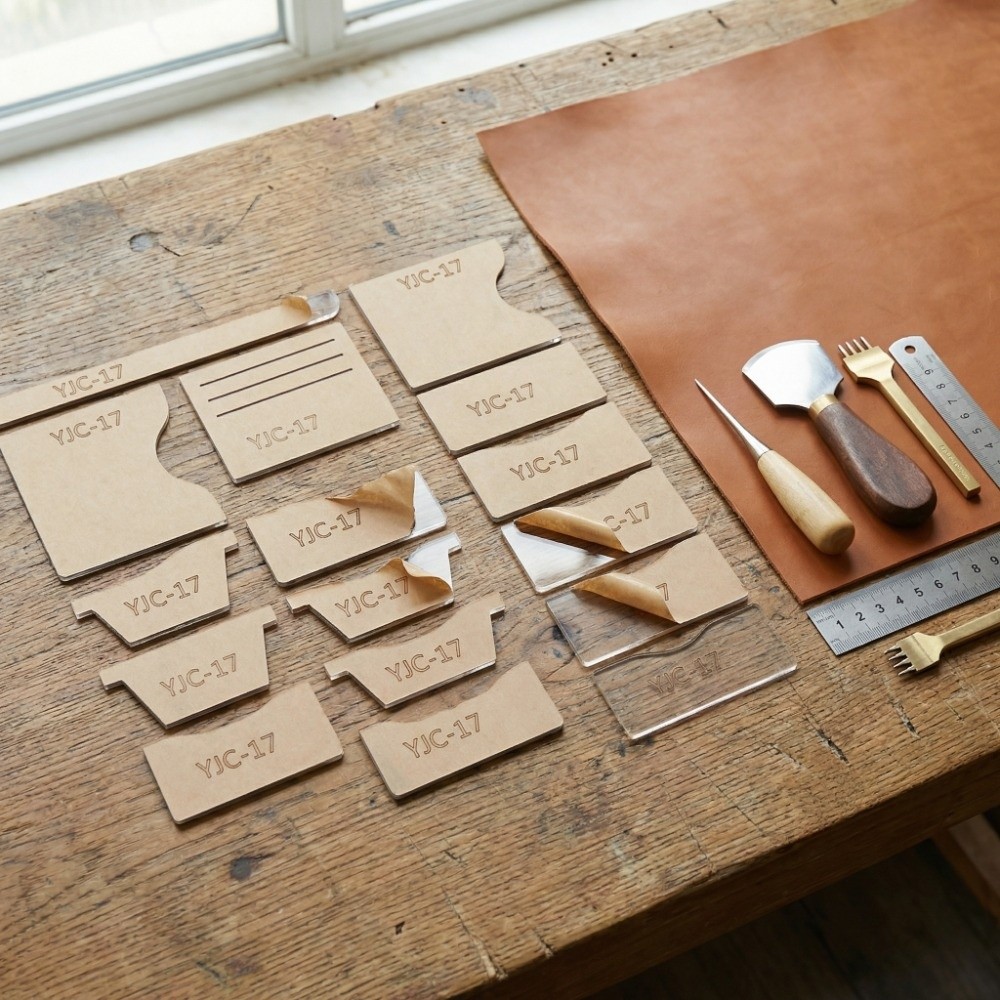 13Pcs YJC-17 Wallet Template A - огляд і ціна Leatherwork Templates