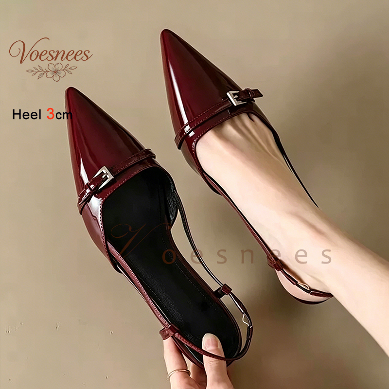 2026 Wine Red Pointed Patent L - огляд і ціна Leather Work Heels