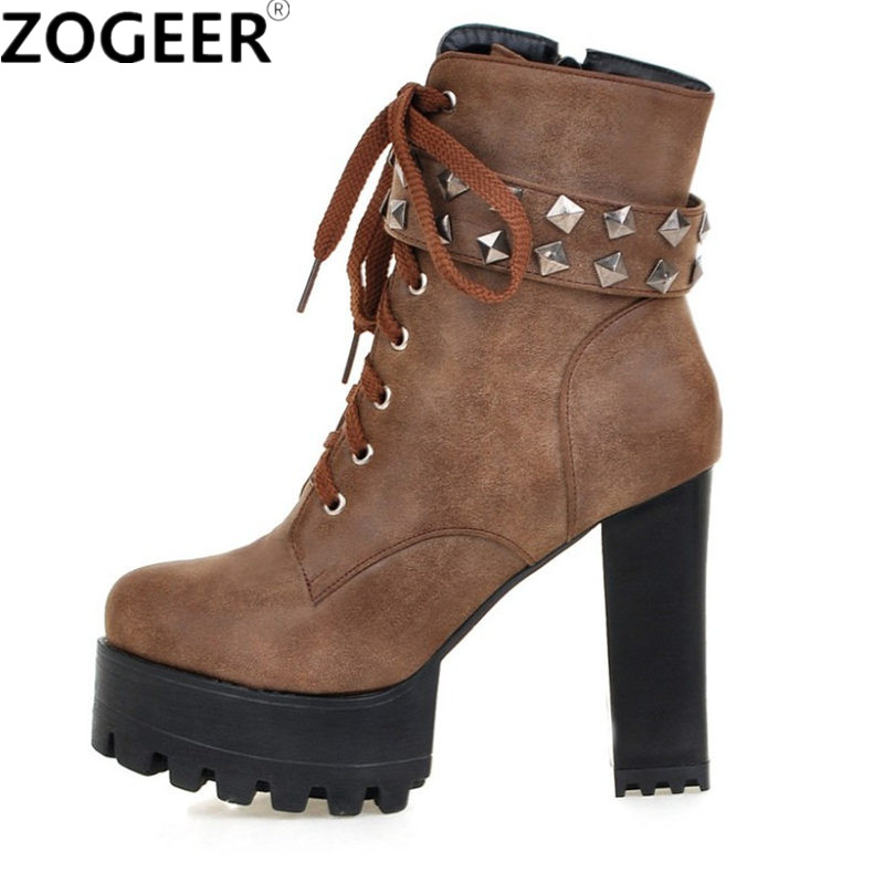 Fashion Women Ankle Boots Plat - огляд і ціна Leatherwork Rivets
