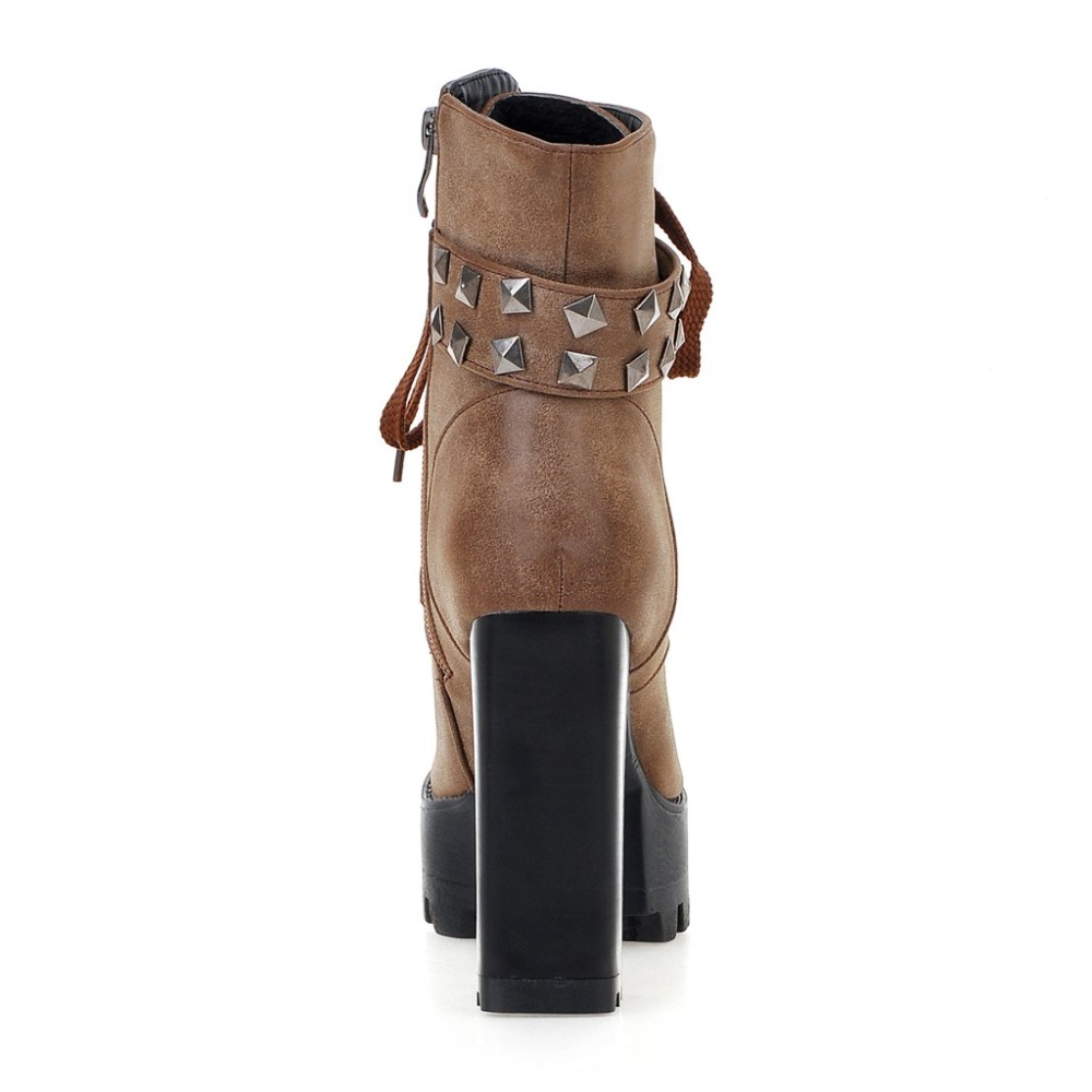 Fashion Women Ankle Boots Plat - огляд і ціна Leatherwork Rivets