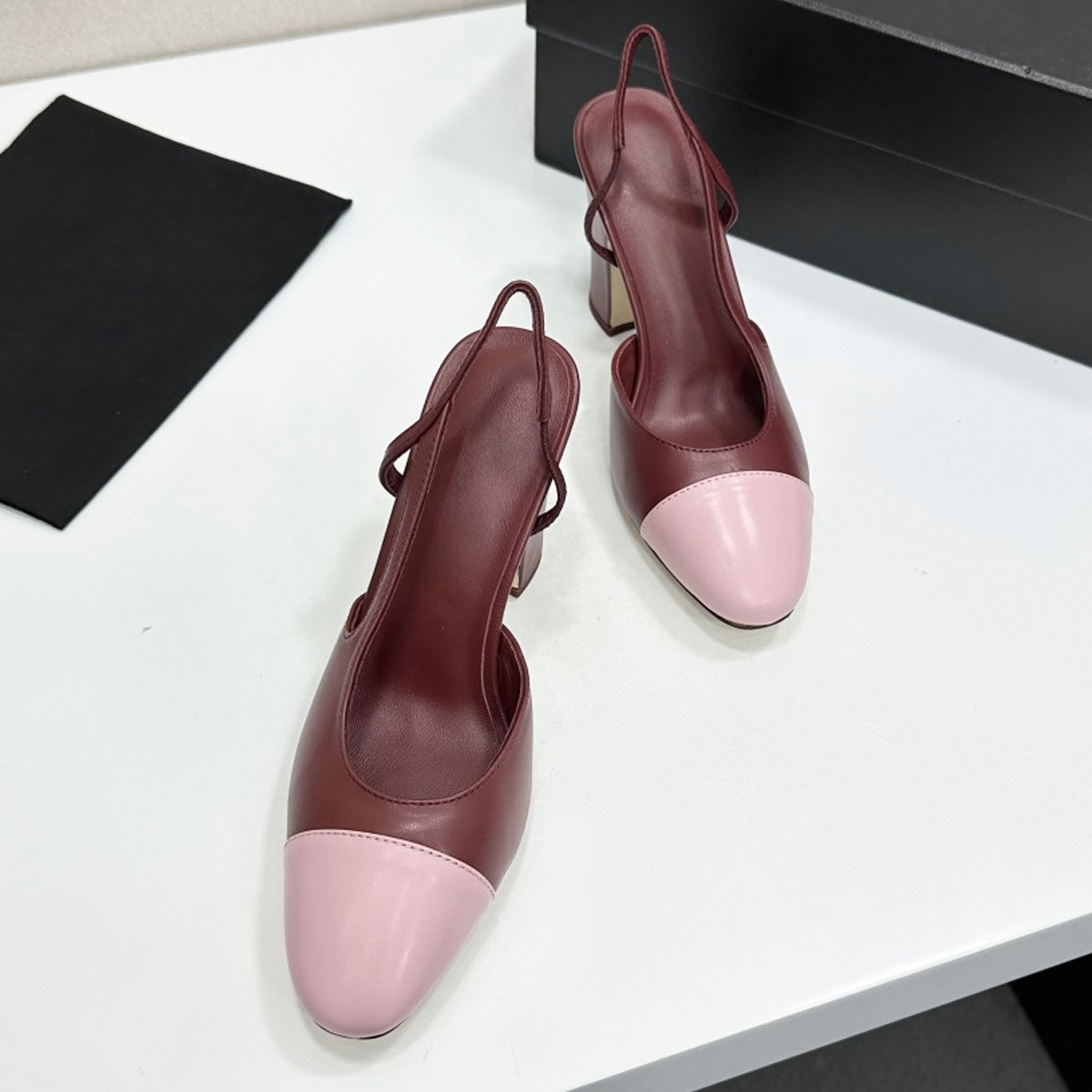 2026 Women's Two-Tone Slingbac - огляд і ціна Leather Work Heels
