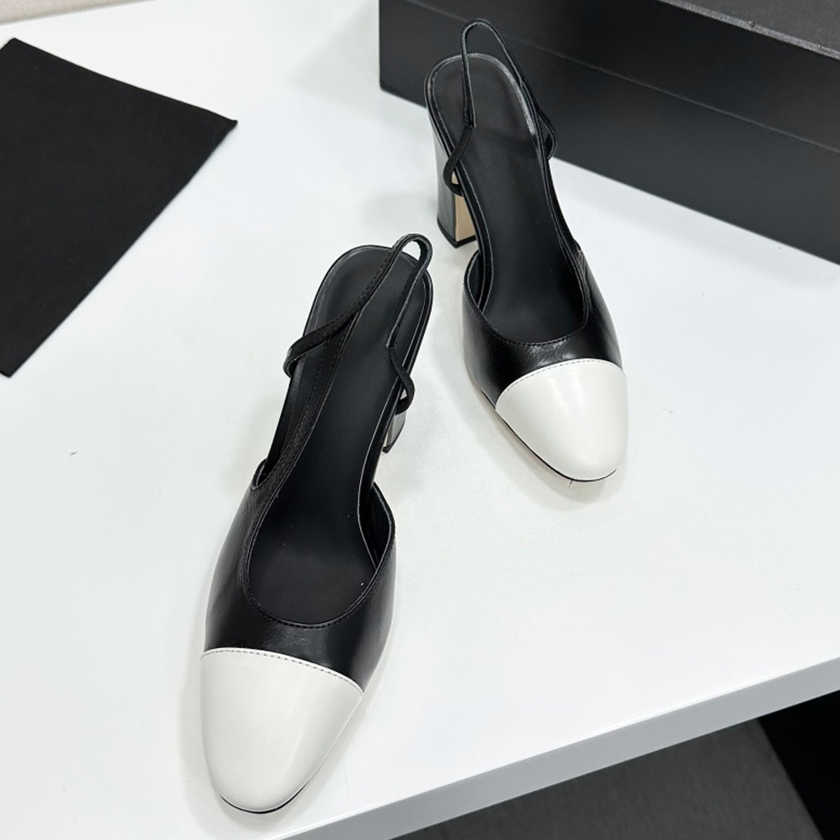 2026 Women's Two-Tone Slingbac - огляд і ціна Leather Work Heels