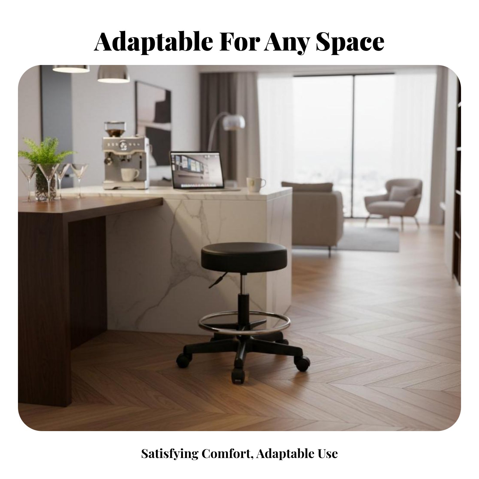 Adjustable Rolling Stool Versa - огляд і ціна Upholstery Leather Work