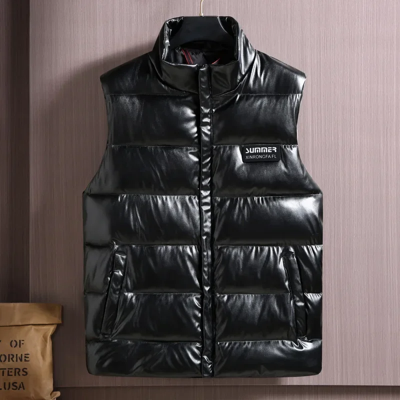 Plus Size Sleeveless Jackets M - огляд і ціна Leather Work Vest For Men