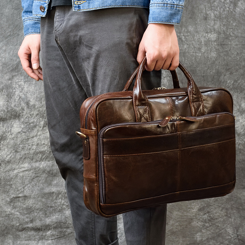 Luxury Genuine Leather Handbag - огляд і ціна Leather Work Handbag