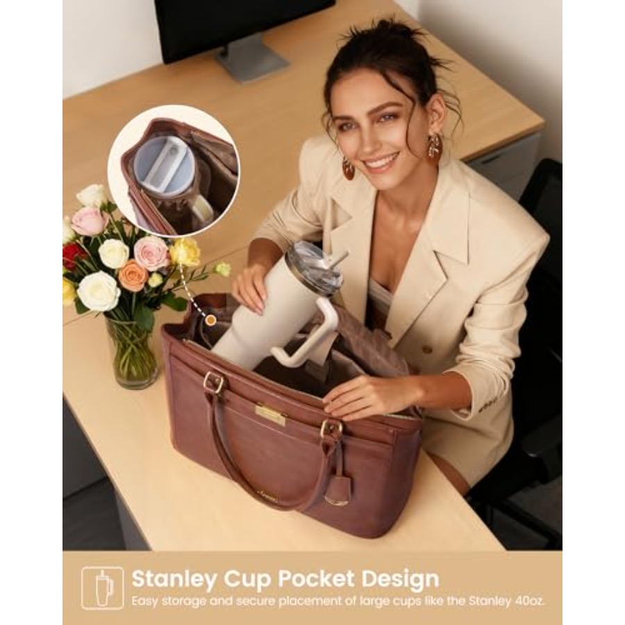 Laptop Tote Bag for Women, 15. - огляд і ціна Leather Work Womens Backpack