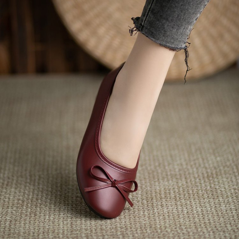 Elegant Bowknot Flat Shoes for - огляд і ціна Leather Work Heels