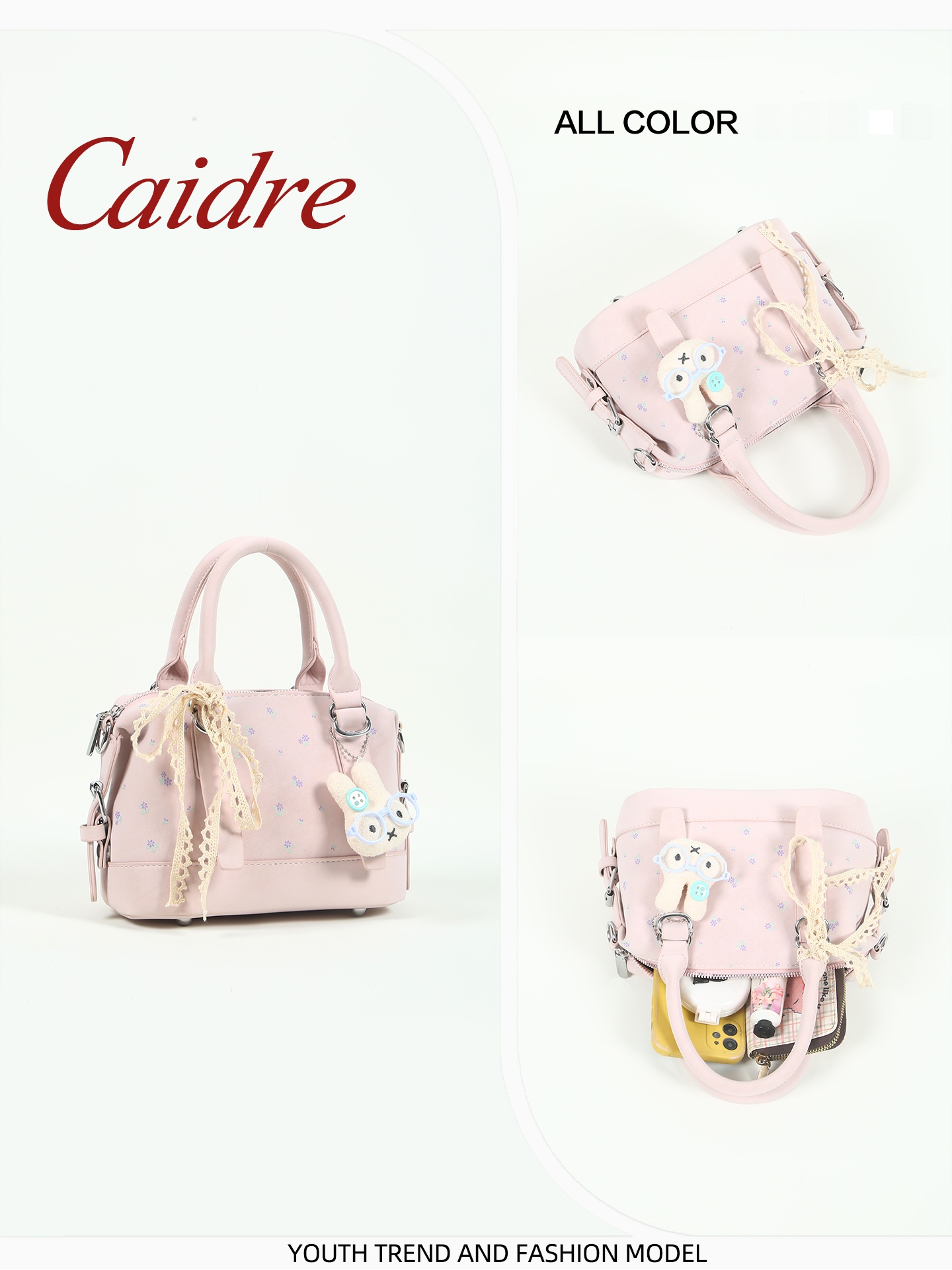 Caidre Cute Floral Polka Dot H - огляд і ціна Leather Work Handbag