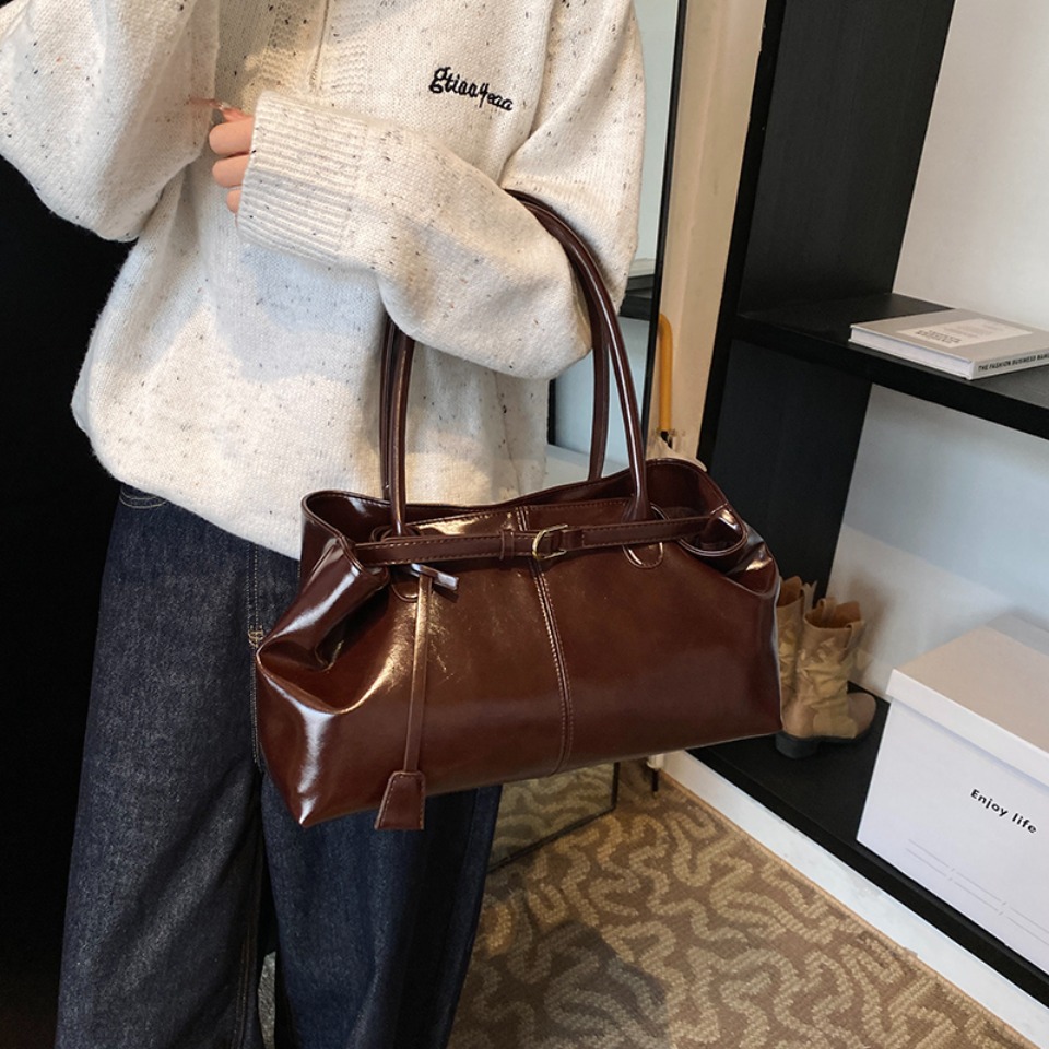Winter Oil PU Leather Hobo Han - огляд і ціна Leather Work Handbag