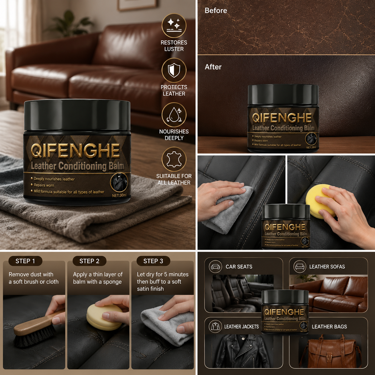 Leather Edge Recoloring Repair - огляд і ціна Upholstery Leather Work