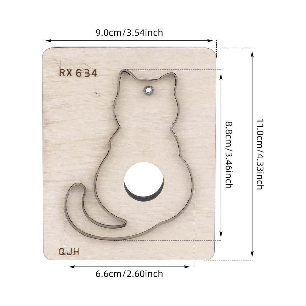 1Pcs Cat Shaped Punch Template - огляд і ціна Leatherwork Templates