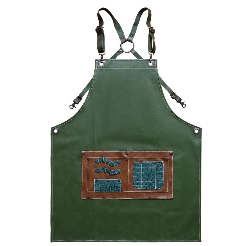 pu leather apron custom logo w - огляд і ціна Leather Work Overalls
