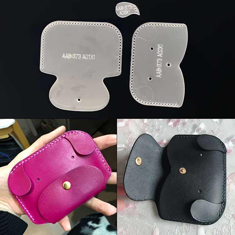 3pcs DIY Mini Wallet Stencil S - огляд і ціна Leatherwork Templates