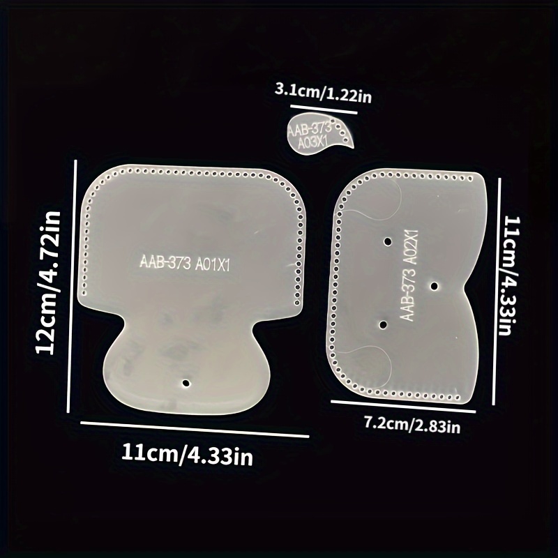 3pcs DIY Mini Wallet Stencil S - огляд і ціна Leatherwork Templates