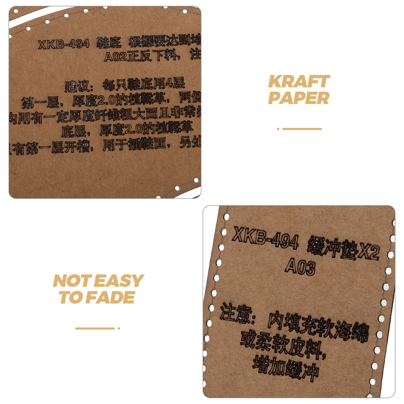 1Set Slipper Pattern Kraft Pap - огляд і ціна Leatherwork Templates