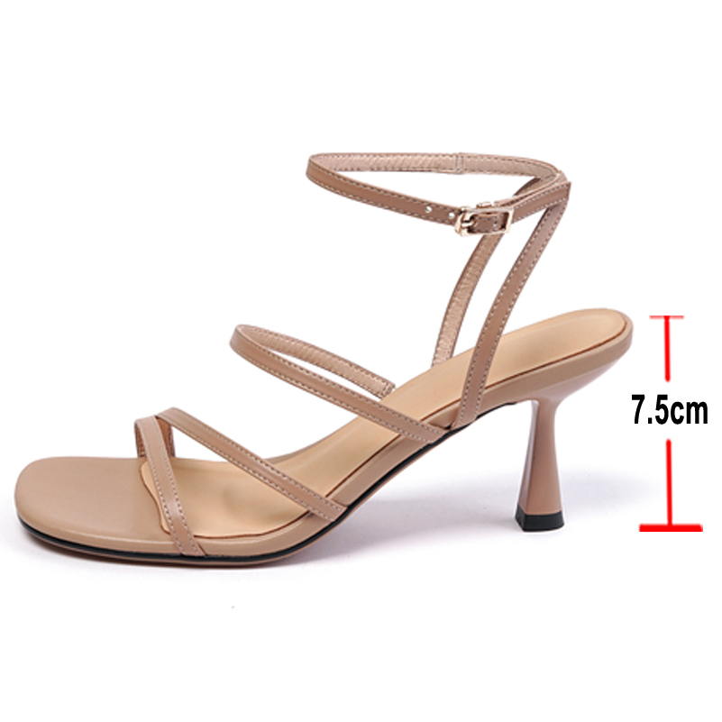 Meotina Sandals Women Shoes Sq - огляд і ціна Leather Work Heels