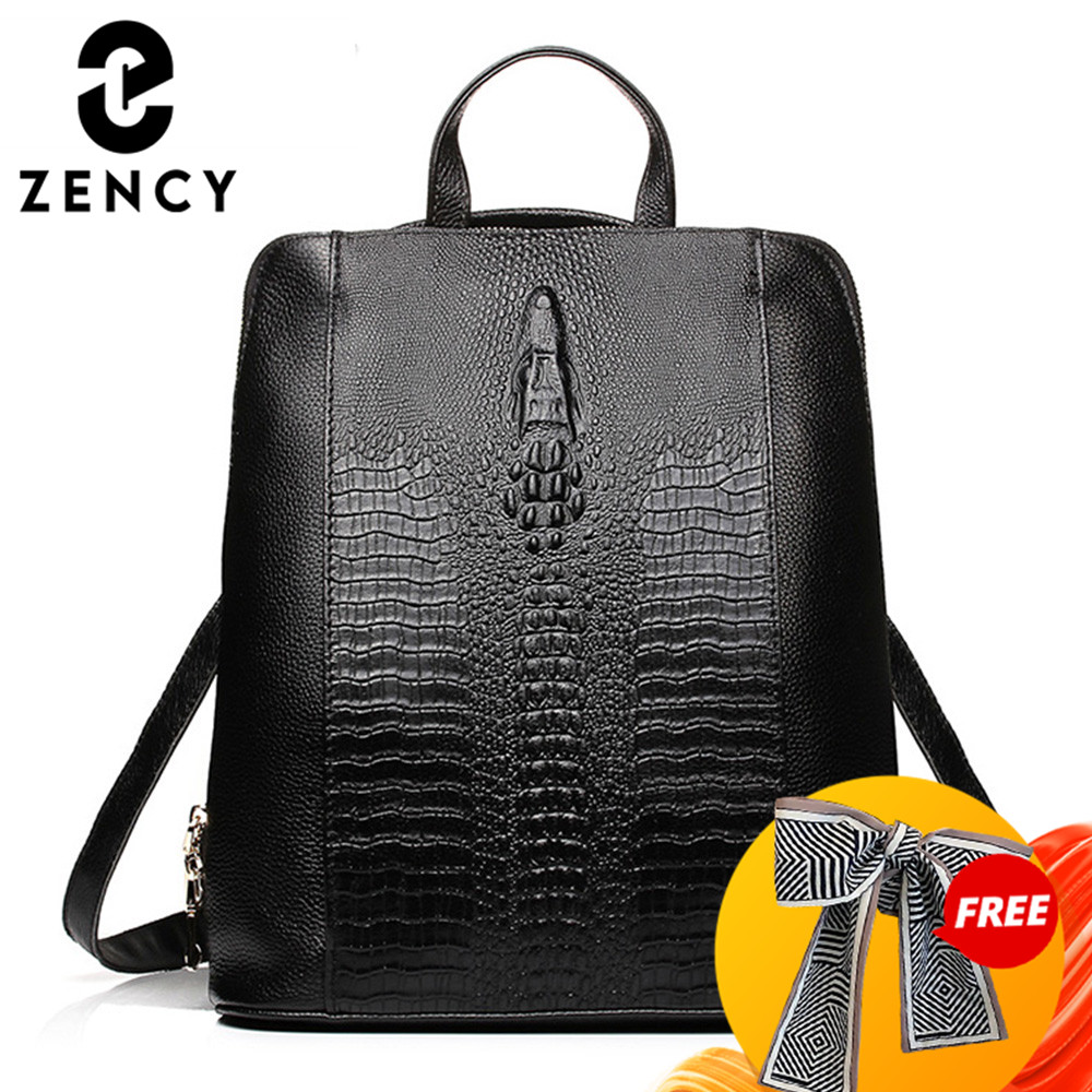 Zency Women's Crocodile Leathe - огляд і ціна Leather Work Womens Backpack