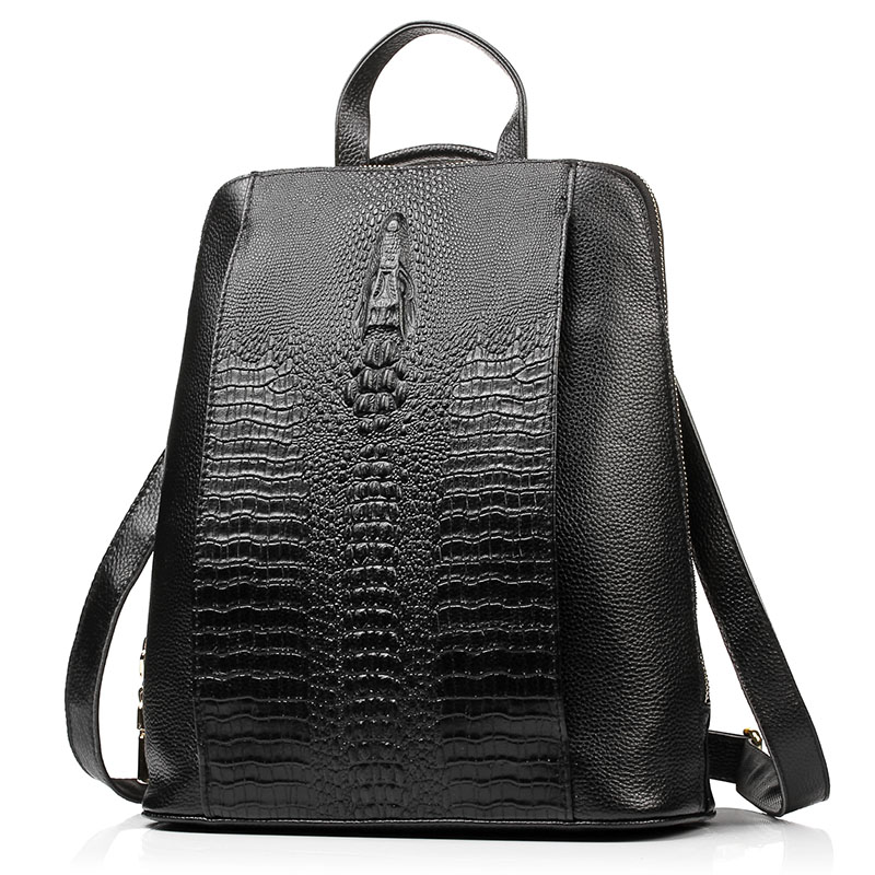 Zency Women's Crocodile Leathe - огляд і ціна Leather Work Womens Backpack