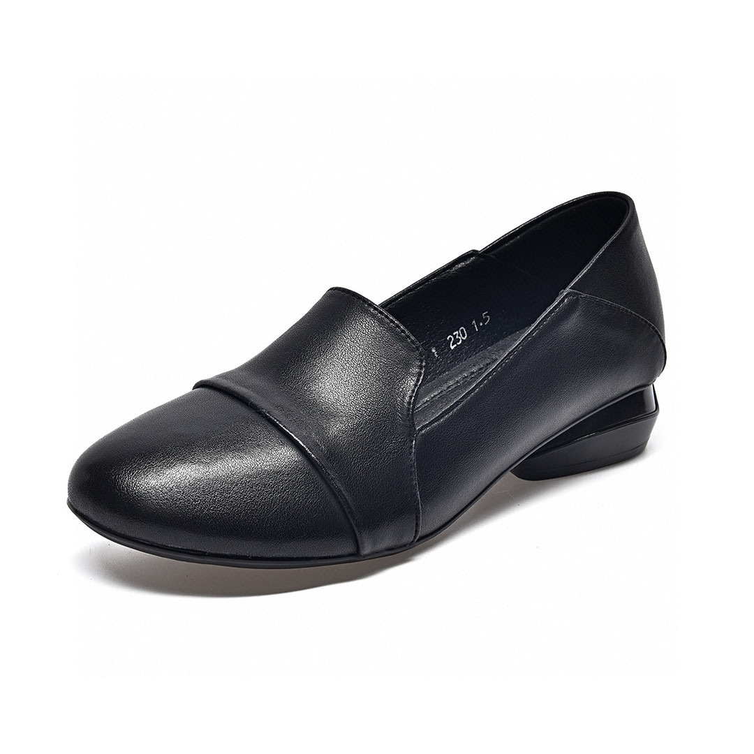 Women's shoes 2026 autumn low  - огляд і ціна Leather Work Heels
